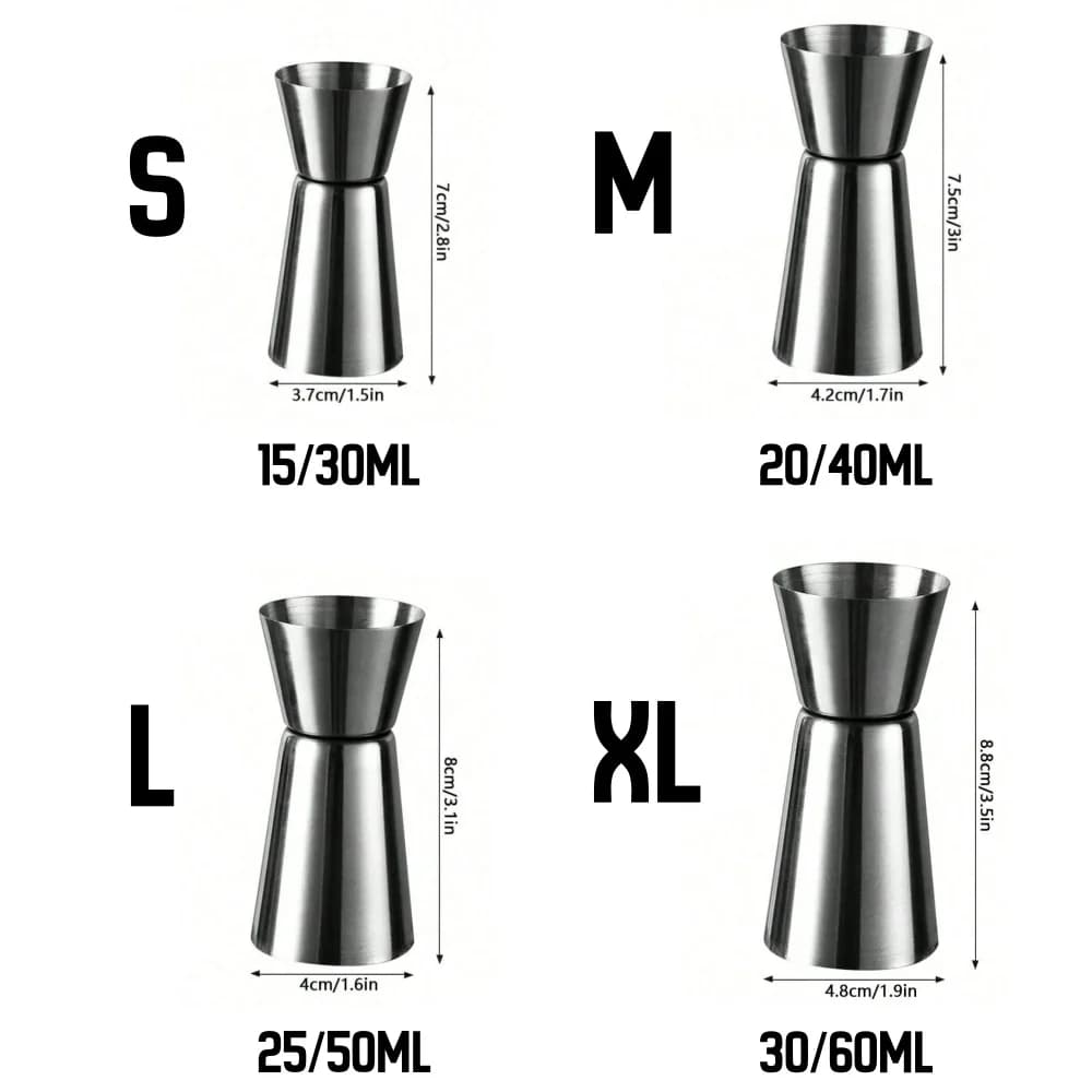 Stainless Steel Measuring Cup Cocktail Shaker Peg Measurer Jigger Dual Shot Drink Alcohol Capacity Shaking Bottle Party Bar Tool
