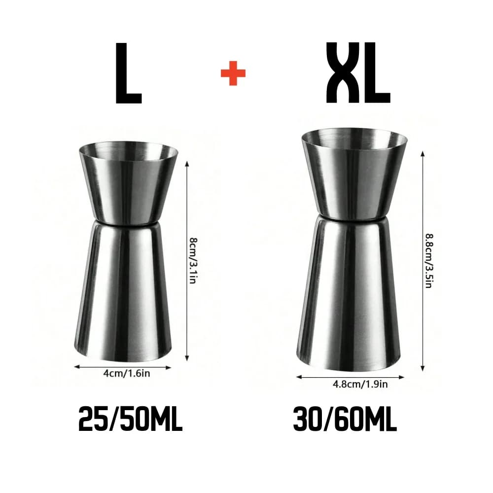 Stainless Steel Measuring Cup Cocktail Shaker Peg Measurer Jigger Dual Shot Drink Alcohol Capacity Shaking Bottle Party Bar Tool