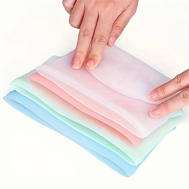 1/3pcs Silicone Food Containers Reusable Storage Bags Leakproof Ziplock Bag Set for Fridge Freezer Fresh-Keeping Kitchen Organiz