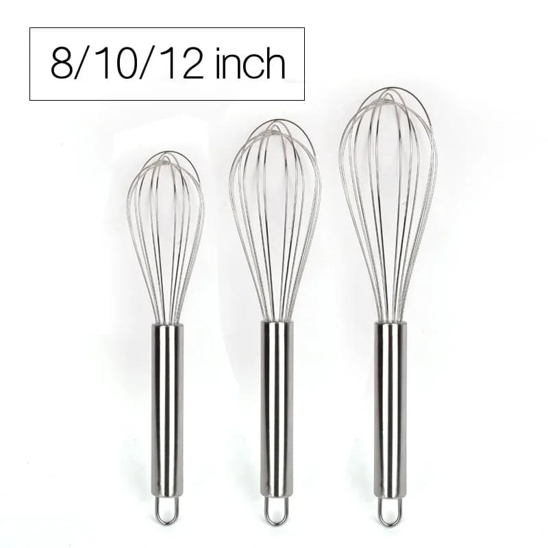 6/8/10/12 Inch Stainless Steel Egg Whisk Balloon Wire Hand Mixer for Baking Cooking Cream Butter Milk Dough Kitchen Gadgets
